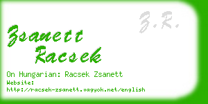 zsanett racsek business card